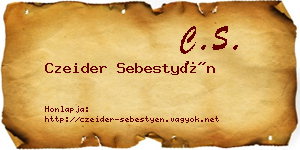 Czeider Sebestyén névjegykártya